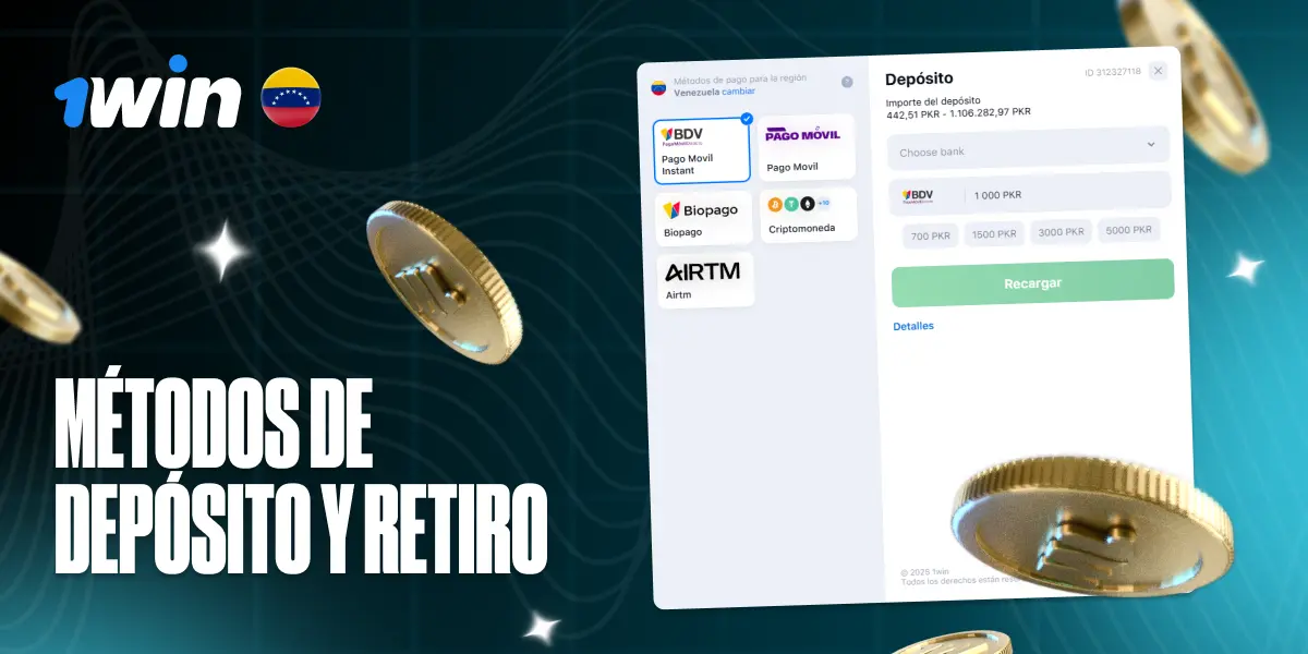Opciones de pago y retiro disponibles en 1win para usuarios