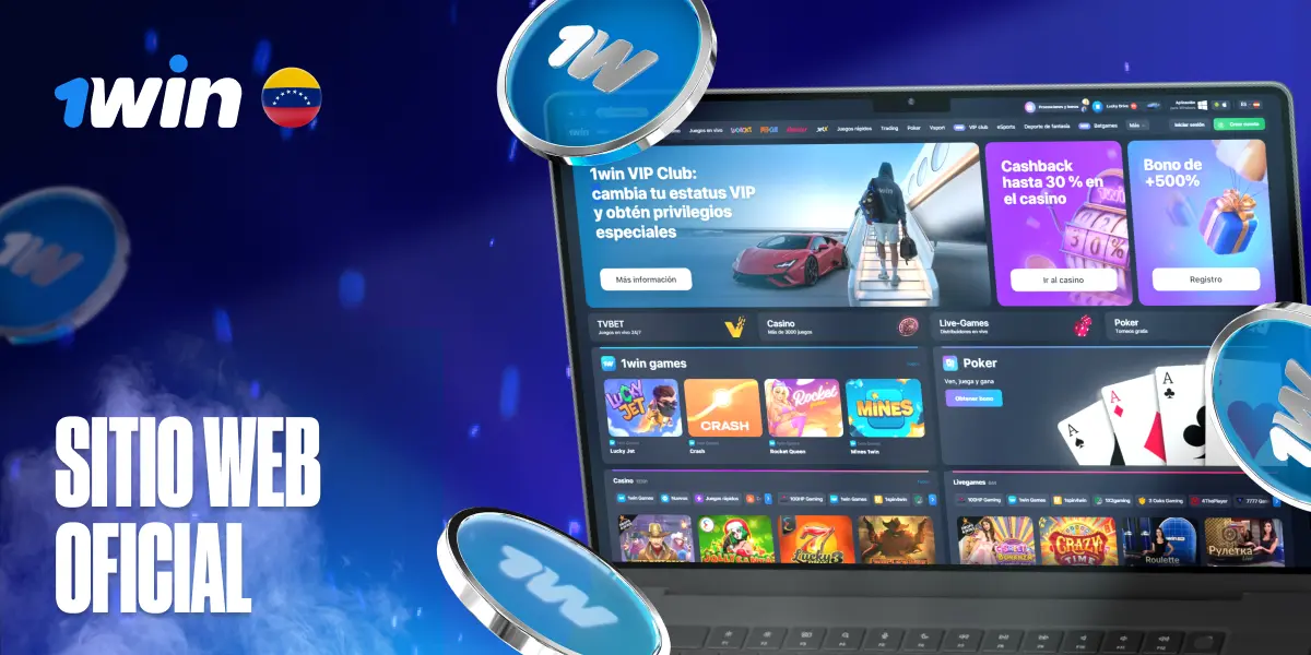 Página principal del sitio web oficial de 1win en Venezuela